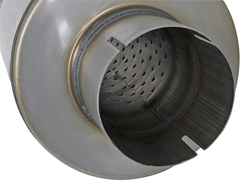 aFe MACH Force-Xp 409 Stainless Steel Muffler - 3.5 Center Inlet / 3.5 Cen 49M00024 Photo - Unmounted