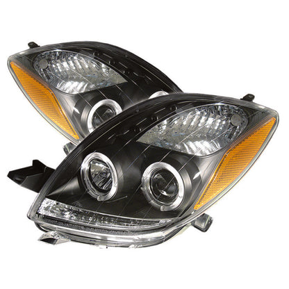 Spyder Toyota Yaris 06-08 2DR Projector Headlights LED Halo- LED Blk PRO-YD-TYA06-HL-BK 5012050 5012050 Photo - Primary