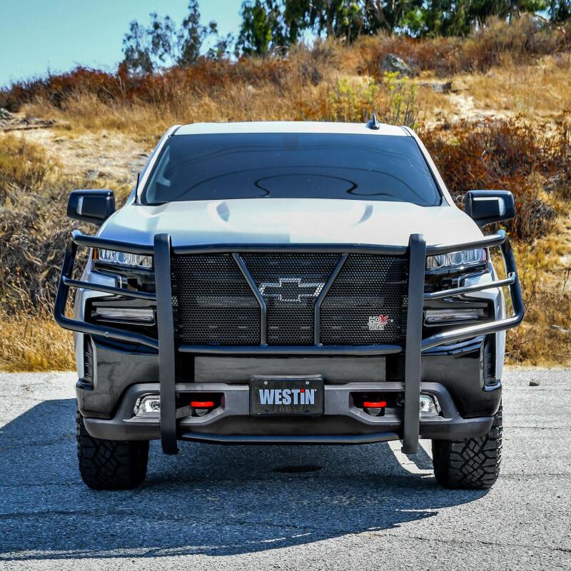 Westin 19-21 Chevrolet Silverado 1500 HDX Modular Grille Guard - Black 57-23955 57-23955 Photo - Mounted