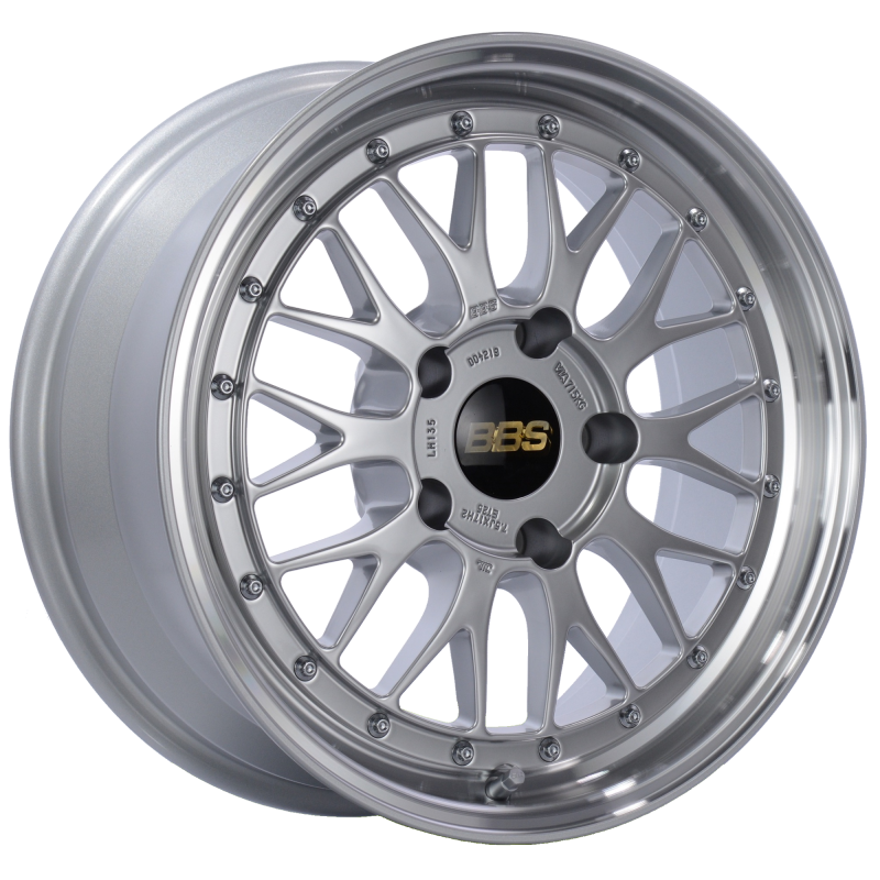 BBS LM 17x7.5 5x130 ET28 CB71.6 Diamond Silver Center Diamond Cut Lip Wheel LM135DSPK LM135DSPK Photo - Primary