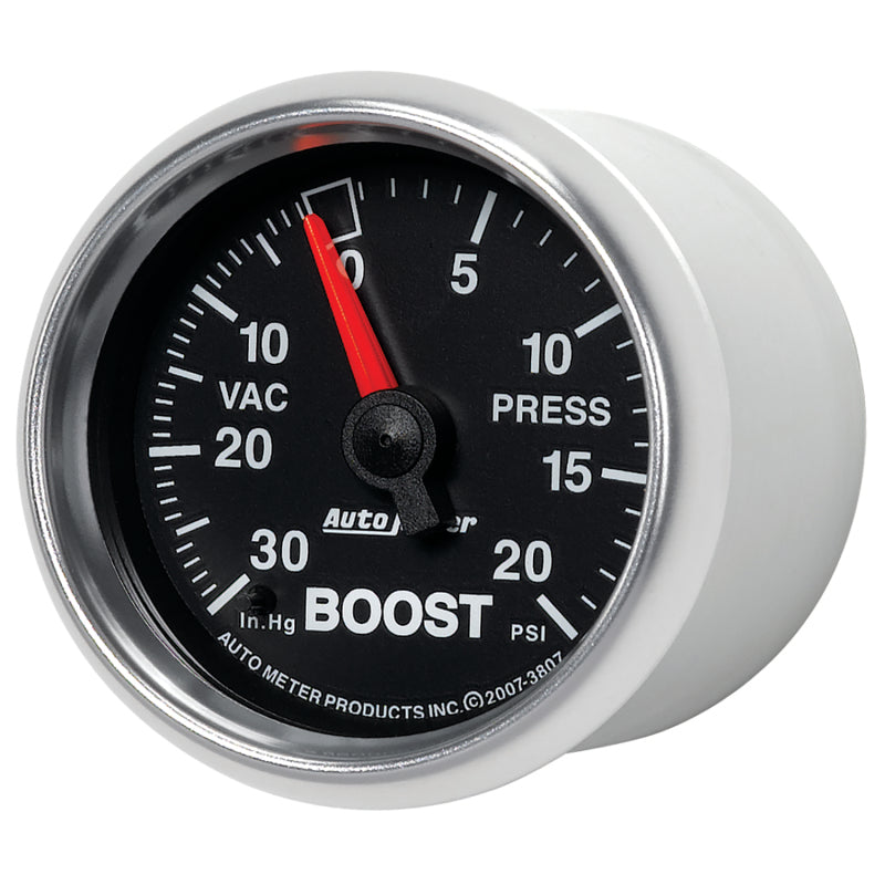 Autometer Gauge, Vac/Boost, 2 1/16", 30inHg-20 Psi, Mechanical, Gs 3807 User 2