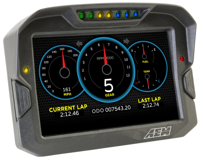 AEM Electronics Digital Dash, CD-7LG, Carbon Housing, Data Logging, GPS, CAN Bus, Kit 30-5703 Photo - out of package