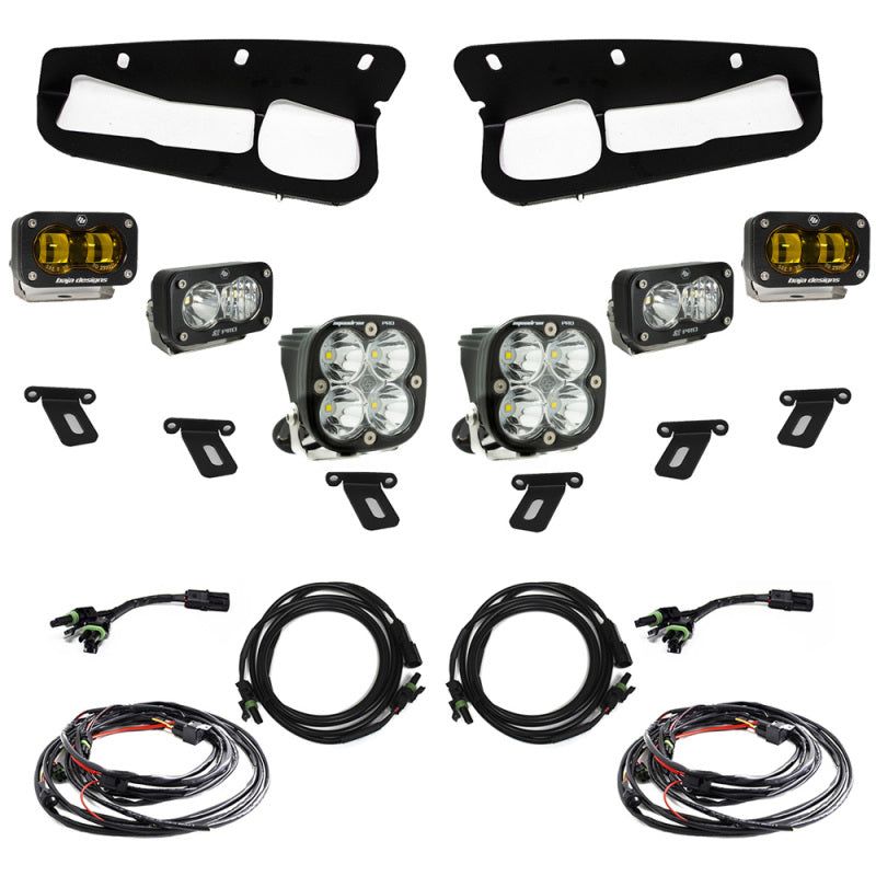 Baja Designs 21-22 Ford Bronco w/Steel Bumper S2 SAE Pro Fog Pocket Light Kit w/Upfitter - Amber 448179UP 448179UP User 1