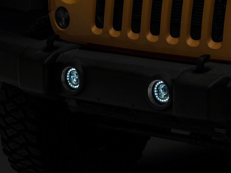 Raxiom 07-18 Jeep Wrangler JK 18-23 Jeep Wrangler JL Axial Series Nighthawk LED Fog Lights J141597 J141597 Photo - Close Up