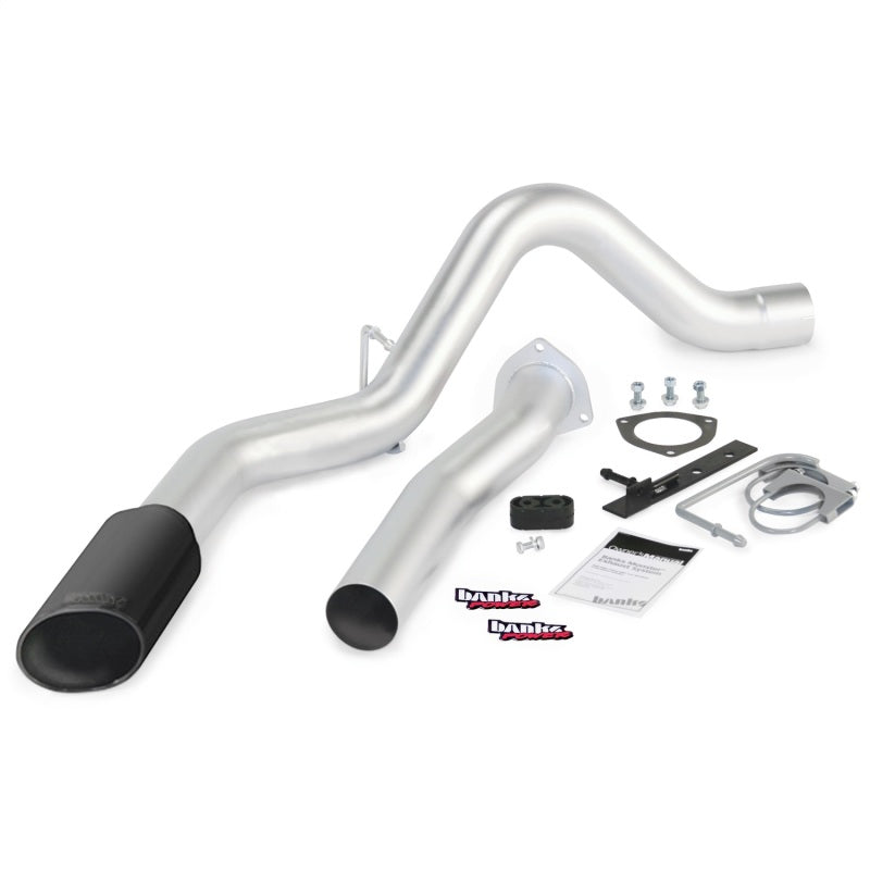 Banks Power 07-10 Chev 6.6L LMM ECSB-CCLB Monster Exhaust System - SS Single Exhaust w/ Black Tip 47784-B 47784-B Photo - Primary
