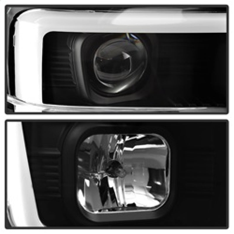 Spyder 08-10 Ford F-250 Projector Headlights V2 - Light Bar DRL LED - Black PRO-YD-FS08V2-LB-BK 5084477 5084477 Photo - Unmounted