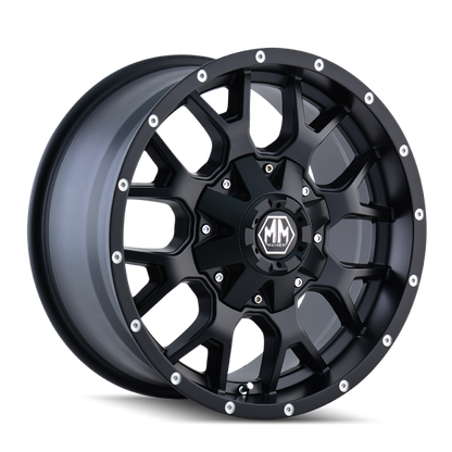 Mayhem 8015 Warrior 20x10 / 6x135 BP / -25mm Offset / 106mm Hub Matte Black Wheel 8015-2137MB 8015-2137MB Photo - Primary