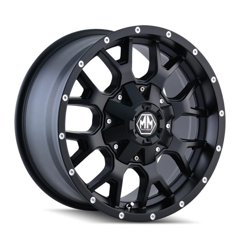 Mayhem 8015 Warrior 17x9 / 6x135 BP / -12mm Offset / 106mm Hub Matte Black Wheel 8015-7937MB 8015-7937MB Photo - Primary