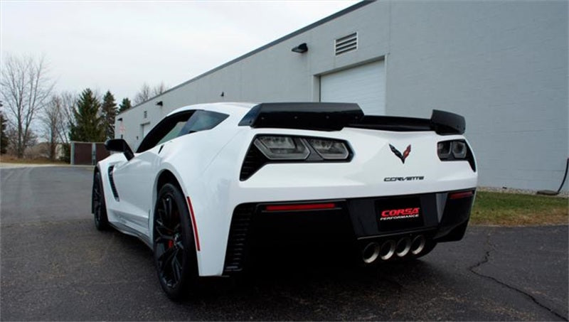 Corsa Performance 2015 Corvette Z06 2.75in Axle Back Exhaust Polished Dual Rear 14768 Photo - Mounted