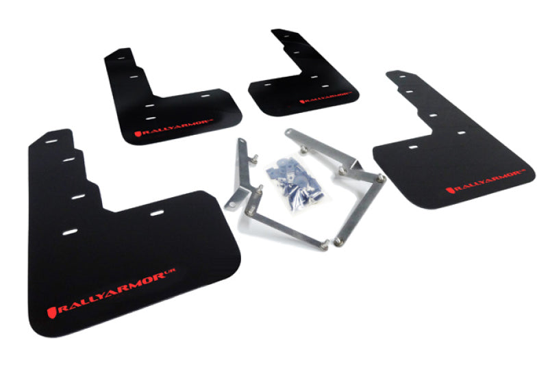 Rally Armor 2017-2019 Civic Type R Black Mud Flap Red Logo MF47-UR-BLK/RD Photo - Primary
