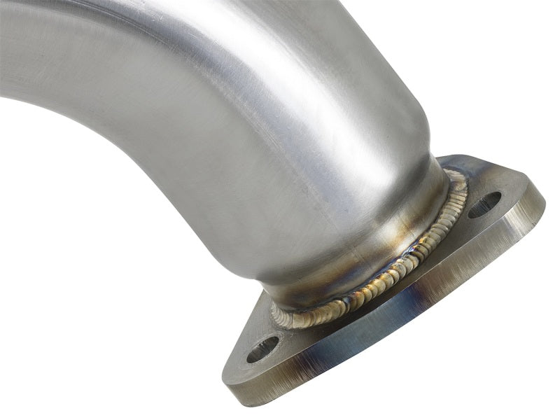 aFe Twisted Steel 3" Rear Down-Pipe/Mid-Pipe 17-18 Honda Civic Type R 2.0L 49-36617 Photo - Unmounted