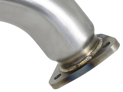 aFe Twisted Steel 3" Rear Down-Pipe/Mid-Pipe 17-18 Honda Civic Type R 2.0L 49-36617 Photo - Unmounted