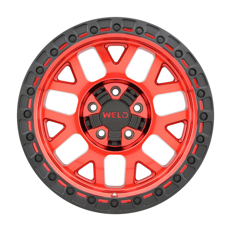 Weld Off-Road W133 17X9 Cinch 5X114.3 5X127 ET-12 BS4.50 Candy Red / Satin Black Ring 78.1 W13379026450 W13379026450 Photo - Primary