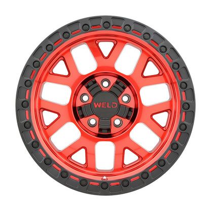 Weld Off-Road W133 17X9 Cinch 6X135 6X139.7 ET-12 BS4.50 Candy Red / Satin Black Ring 106.1 W13379098450 W13379098450 Photo - Primary