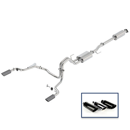 Ford Racing 15-18 F-150 5.0L Cat-Back Sport Exhaust System - Rear Exit Carbon Fiber Tips M-5200-F1550DSFA M-5200-F1550DSFA Photo - Unmounted