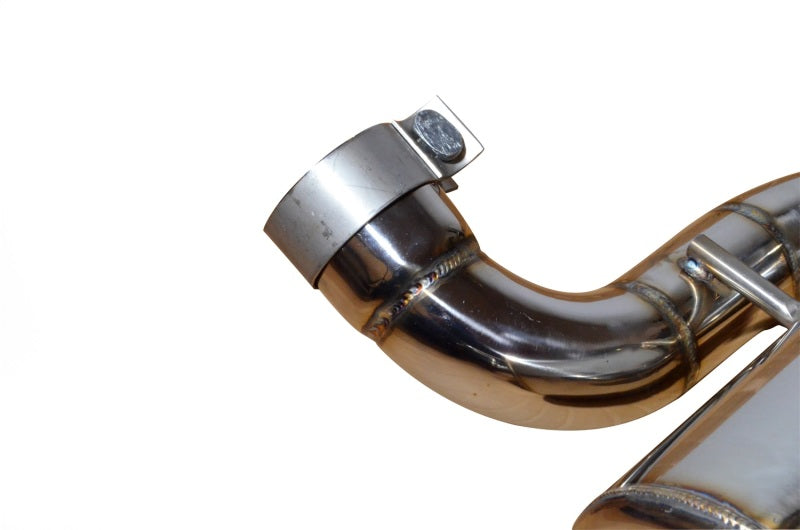 Injen 07-17 Jeep Wrangler JK 3.6L/3.8L 63mm Polished Axle-back Exhaust w/ 4in Black Tips SES5004P SES5004P Photo - Unmounted