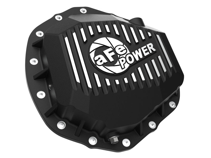 aFe 2020 Chevrolet Silverado 2500 HD  Rear Differential Cover Black ; Pro Series w/ Machined Fins 46-71260B 46-71260B Photo - Unmounted