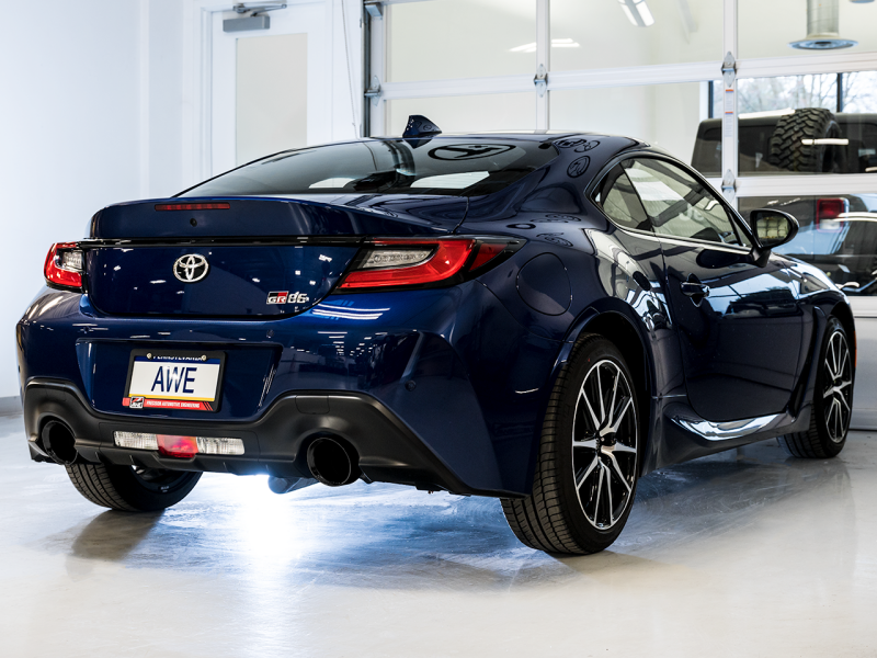 AWE Tuning AWE Subaru BRZ/ Toyota GR86/ Toyota 86 Touring Edition Cat-Back Exhaust- Diamond Black Tips 3015-33486 3015-33486 Photo - Mounted