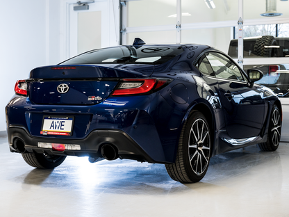 AWE Tuning AWE Subaru BRZ/ Toyota GR86/ Toyota 86 Touring Edition Cat-Back Exhaust- Diamond Black Tips 3015-33486 3015-33486 Photo - Mounted