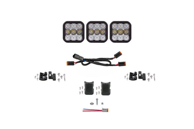 Diode Dynamics SS5 Pro Universal CrossLink 3-Pod Lightbar - White Combo DD7238 DD7238 Photo - Primary