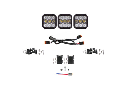 Diode Dynamics SS5 Pro Universal CrossLink 3-Pod Lightbar - White Combo DD7238 DD7238 Photo - Primary