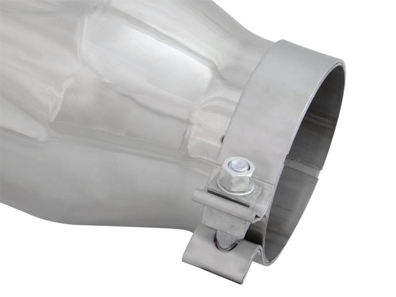 aFe MACH Force-Xp 4in 304 Stainless Steel Exhaust Tip Driver-Side Polished 49T40601-P12 Photo - Unmounted