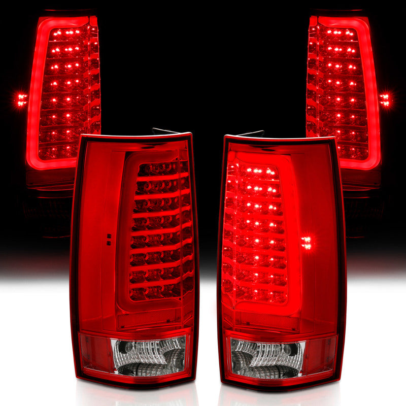 ANZO 2007-2014 Chevy Tahoe LED Taillight Plank Style Chrome With Red/Clear Lens 311323 311323 Photo - Unmounted