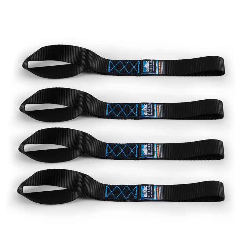 Borne Off-Road Heavy-Duty Ratchet Tie-Down Kit (4-Pack) - Black BNRTC-TDHD-4BK BNRTC-TDHD-4BK Photo - Primary