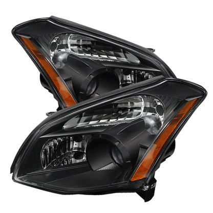 SPYDER Xtune Nissan Maxima (Halogen Only) 07-08 Crystal Headlights Black HD-JH-NM07-AM-BK 9025549 9025549 Photo - Primary
