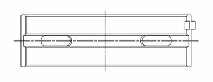 ACL Toyota/Lexus 2JZGE/2JZGTE 3.0L 0.025 Oversized High Performance Main Bearing Set - CT-1 Coated 7M8103HC-.025 7M8103HC-.025 Technical Drawing