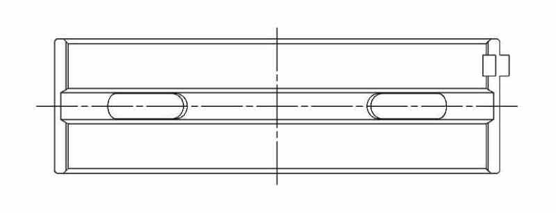 ACL Toyota/Lexus 2JZGE/2JZGTE 3.0L Std Size High Perf w/ Extra Oil Clearance Main Bearin CT-1 Coated 7M8103HXC-STD 7M8103HXC-STD Technical Drawing