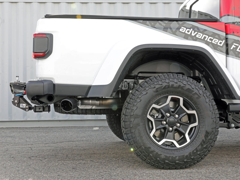 aFe 2021+ Jeep Gladiator V6-3.0L (td) Vulcan Series 3in 304 SS DPF-Back Exhaust System - Black Tip 49-38093-B 49-38093-B Photo - Mounted