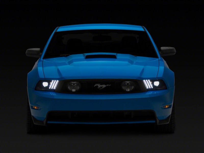 Raxiom 10-12 Ford Mustang LED Projector Headlights SEQL Turn Signals- Blk Housing (Clear Lens) 426685 426685 Photo - Close Up