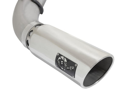 aFe ATLAS 5in DPF-Back Aluminized Steel Exhaust System w/Polished Tip: Nis 49-06112-P Photo - Unmounted