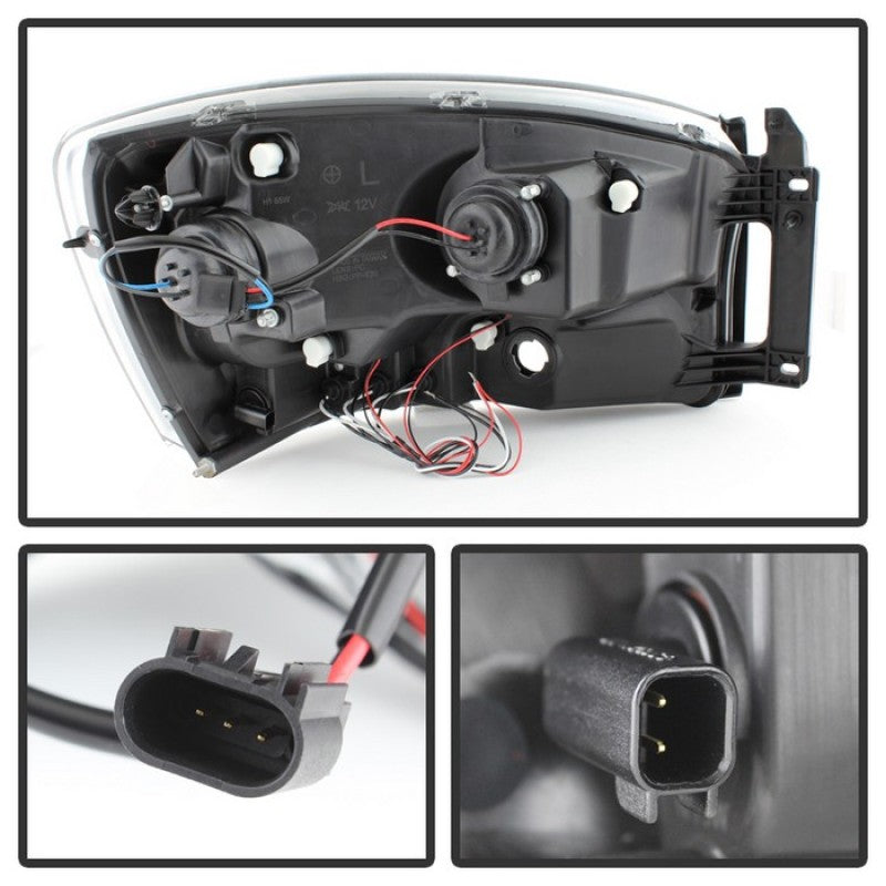 Spyder Dodge Ram 1500 06-08/Ram 2500 06-09 Projector Headlights LED Halo LED Blk PRO-YD-DR06-HL-BK 5010001 5010001 User 1