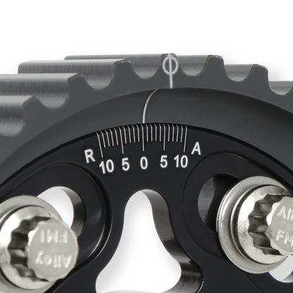 AEM Electronics Tru-Time Cam Gear Black 5-Bolt Honda H22A1 & H22A4 23-801BK Photo - Close Up