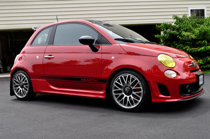 Rally Armor 12+ Fiat 500 (Pop/Sport/Lounge/Abarth) Red Mud Flap w/ White Logo MF25-UR-RD/WH User 3
