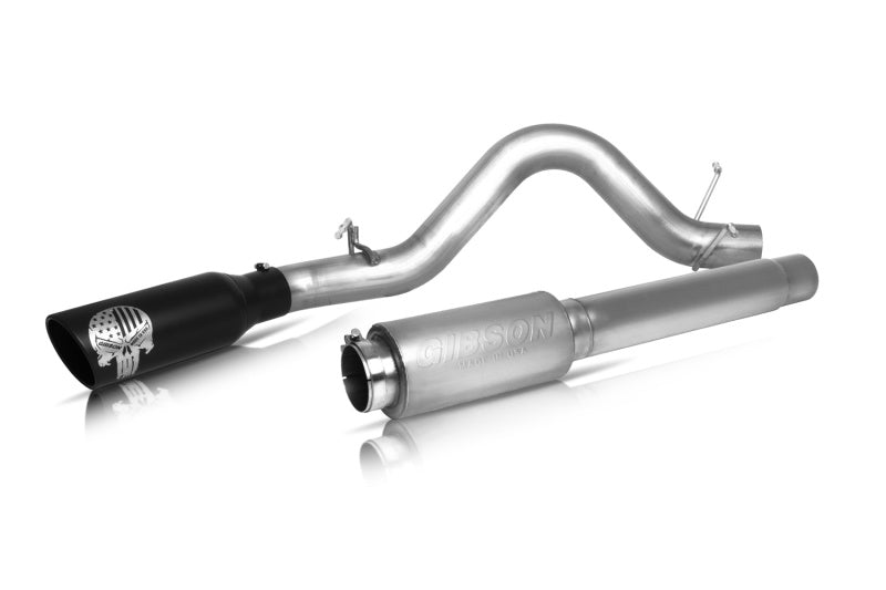 Gibson 07-09 GMC Sierra 1500 SLE 5.3L 4in Patriot Skull Series Cat-Back Single Exhaust - Stainless 76-0004 76-0004 Photo - Primary