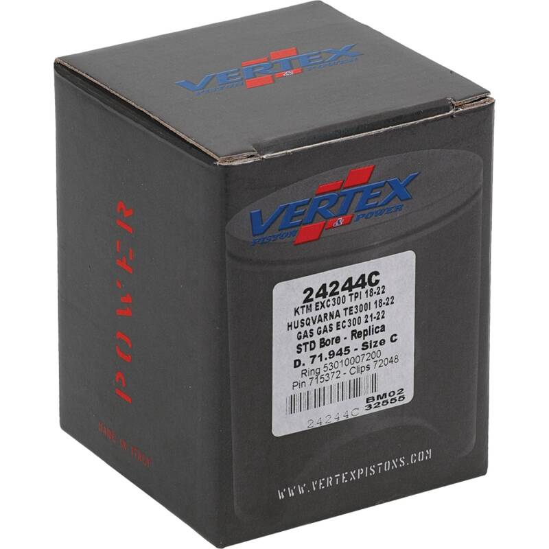 Vertex Pistons Vertex Piston 2024 KTM 300 EXC 300cc Cast Replica Piston Kit 24244C 24244C Photo - Primary