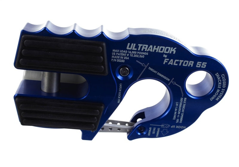 Ford Racing Factor 55 UltraHook w/Rope Guard - Blue M-1821-UHB M-1821-UHB Photo - Unmounted