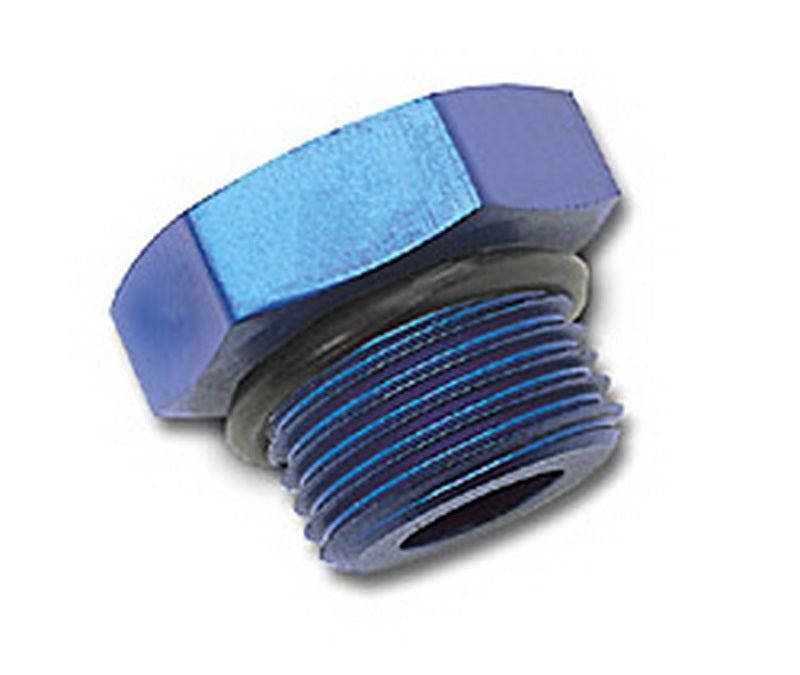 Russell -6 AN Straight Thread Plug Adapter (Blue Finish) 660270 Photo - Primary