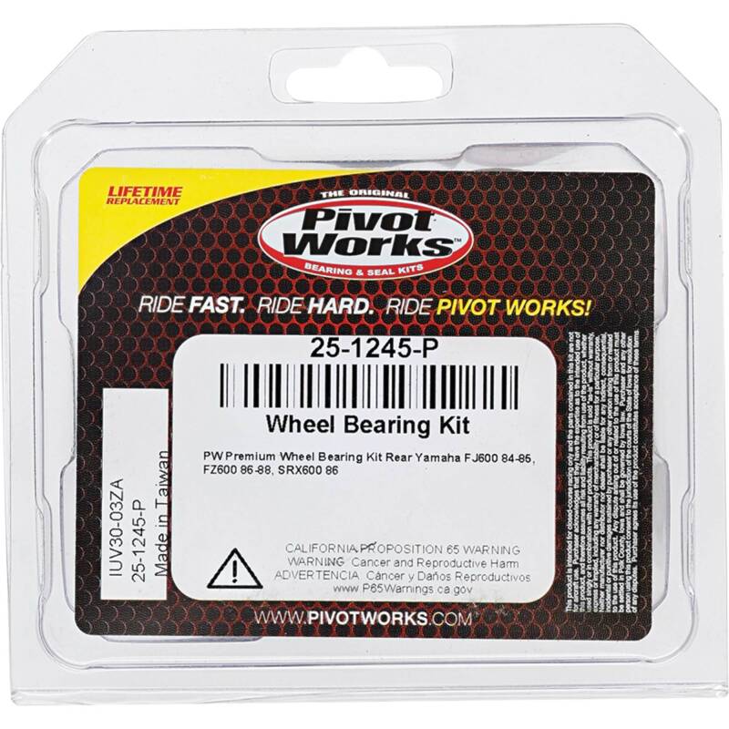 Pivot Works Yamaha Wheel Bearing Kit Premium Bearings 25-1245-P 25-1245-P Photo - Primary