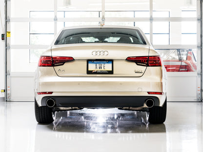 AWE Tuning Audi B9 A4 Touring Edition Exhaust Dual Outlet - Chrome Silver Tips (Includes DP) 3015-32078 3015-32078 Photo - Mounted