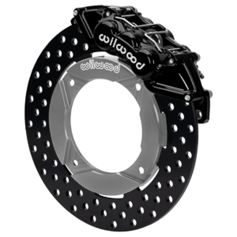 Wilwood 2014+ Polaris RZR XP 1000 Front Kit 11.25in Drilled - Black 140-16632-D 140-16632-D User 1