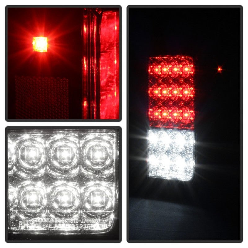 Spyder Jeep Wrangler 07-15 LED Tail Lights Red Clear ALT-YD-JWA07-LED-RC 5070401 5070401 User 1