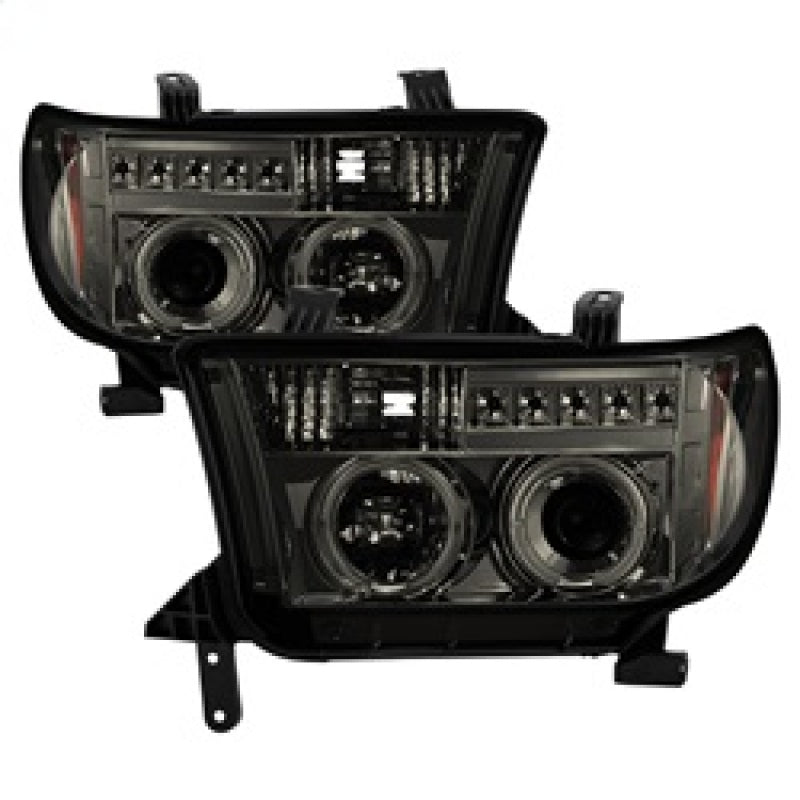 Spyder Toyota Tundra 07-13 Projector Headlights LED Halo LED Smke PRO-YD-TTU07-HL-SM 5012043 5012043 Photo - Primary
