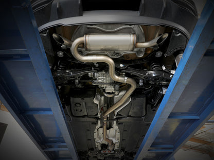 aFe MACH Force-Xp 3in - 2 1/2in SS Cat Back Exhaust System VW Tiguan 18-22 2.0- 110in Wheelbase 49-36449 49-36449 Photo - Mounted