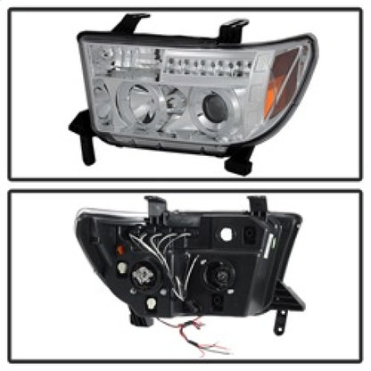 Spyder Toyota Tundra 07-13 Projector Headlights LED Halo LED Chrm PRO-YD-TTU07-HL-C 5012036 5012036 Photo - Unmounted