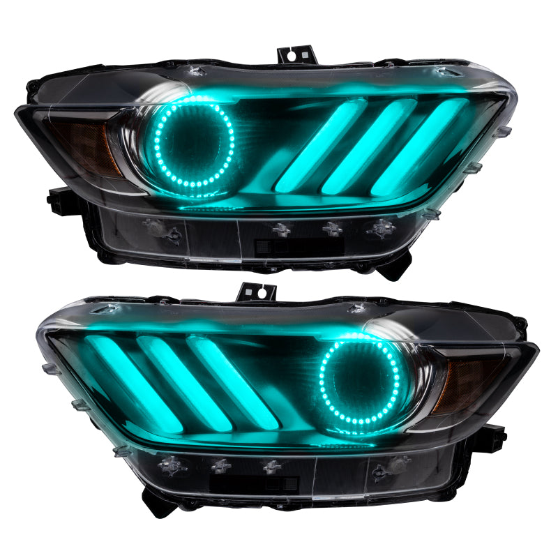 ORACLE Lighting Oracle 15-17 Ford Mustang V6/GT/Shelby DRL Upgrade w/ Halo Kit - ColorSHIFT w/ BC1 Controller 2267-335 2267-335 Photo - Unmounted