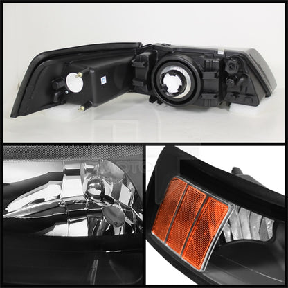 SPYDER Xtune Ford MUStang 99-04 OEM Amber Headlights Black HD-JH-FM99-AM-BK 5064349 5064349 Photo - Unmounted